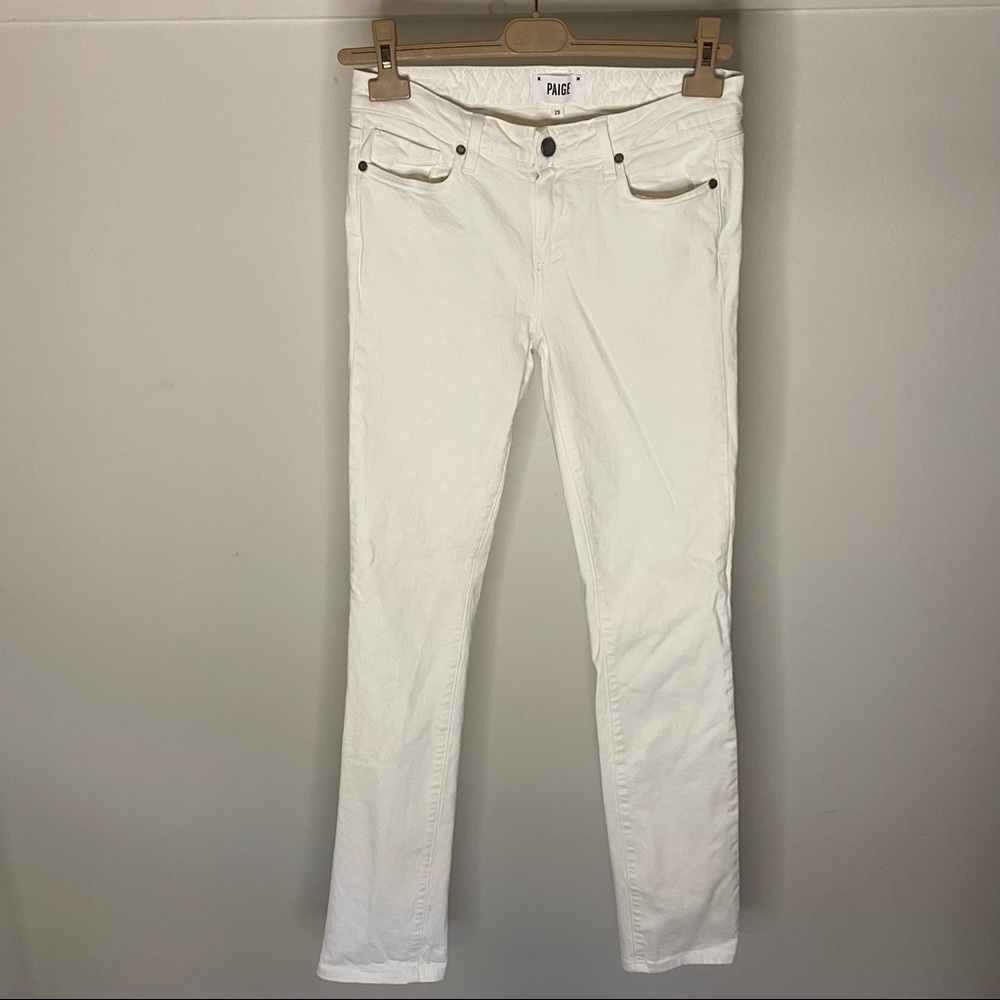 PAIGE Skyline Straight White Jeans SZ 29
